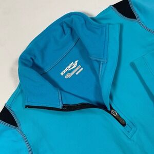 Saucony‎ Women's Size S Running Activewear 1/4 Zip Pullover Top Blue Black